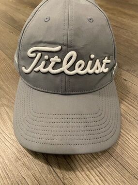 Titleist Light Grey Script Logo Golf Hat